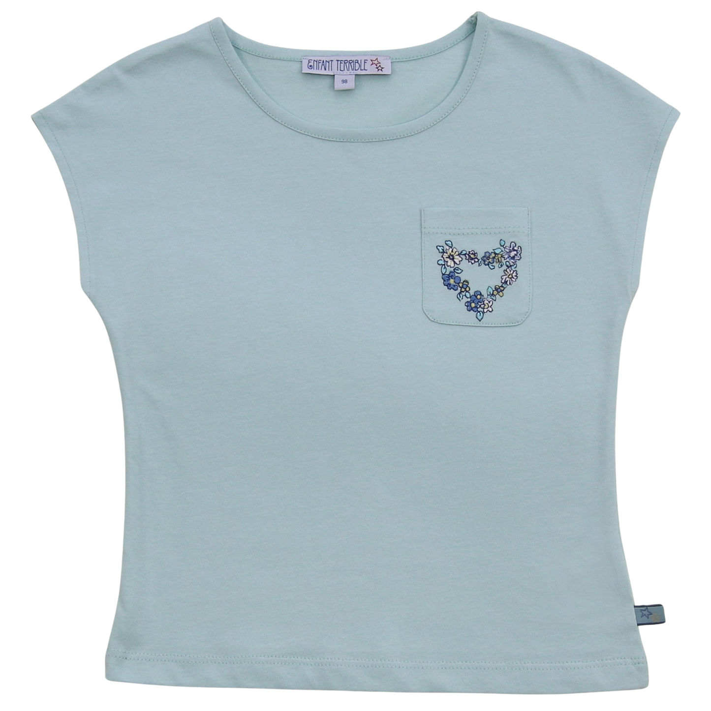 Enfant Terrible Top Stickerei, PaleTurqu.