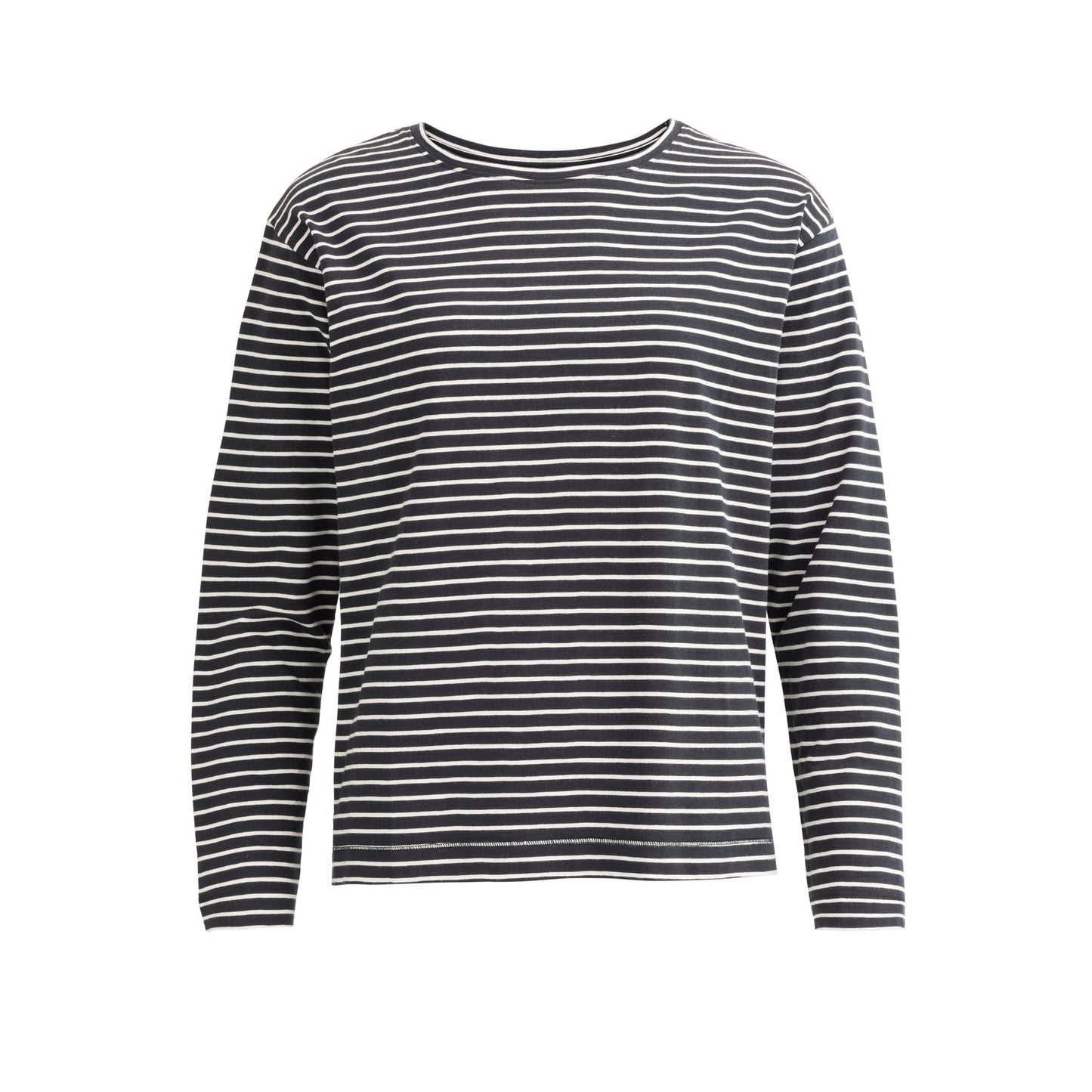 PWO Langarmshirt Ringel, schwarz/offwhite