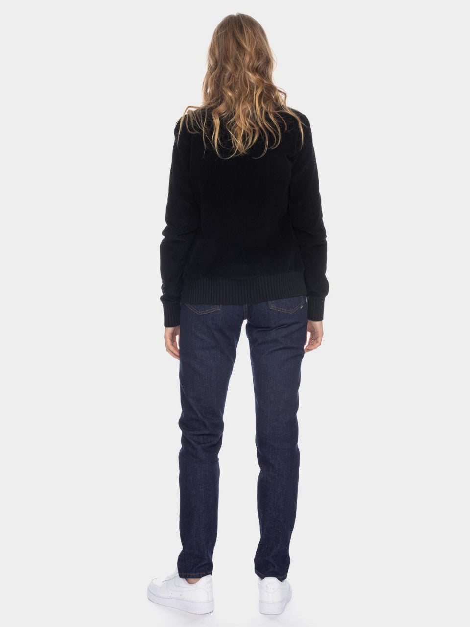 Ato Berlin Damen Breitcordjacke Bebe, Schwarz