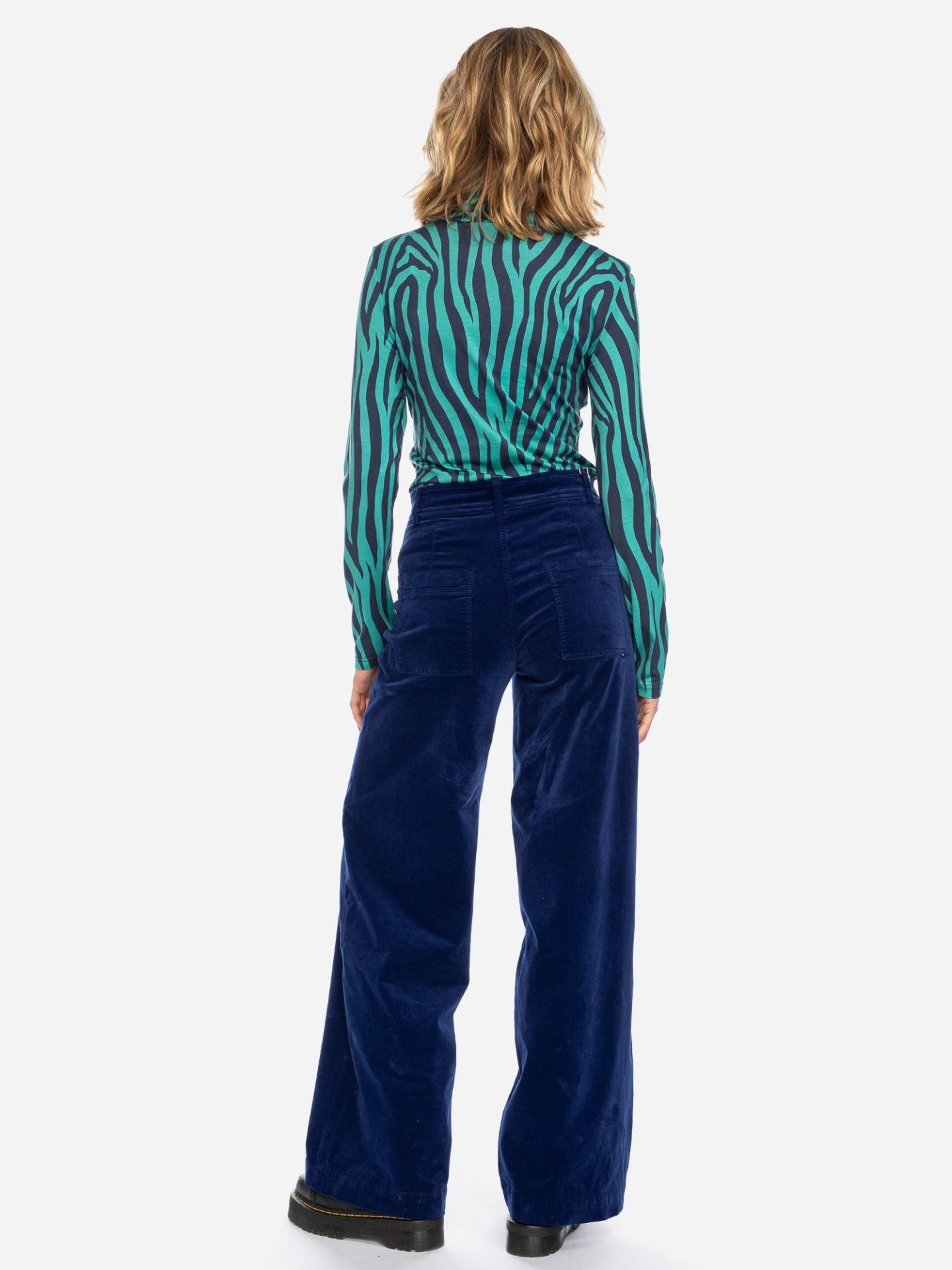 Ato Berlin Hose Lacy Samt, Blau