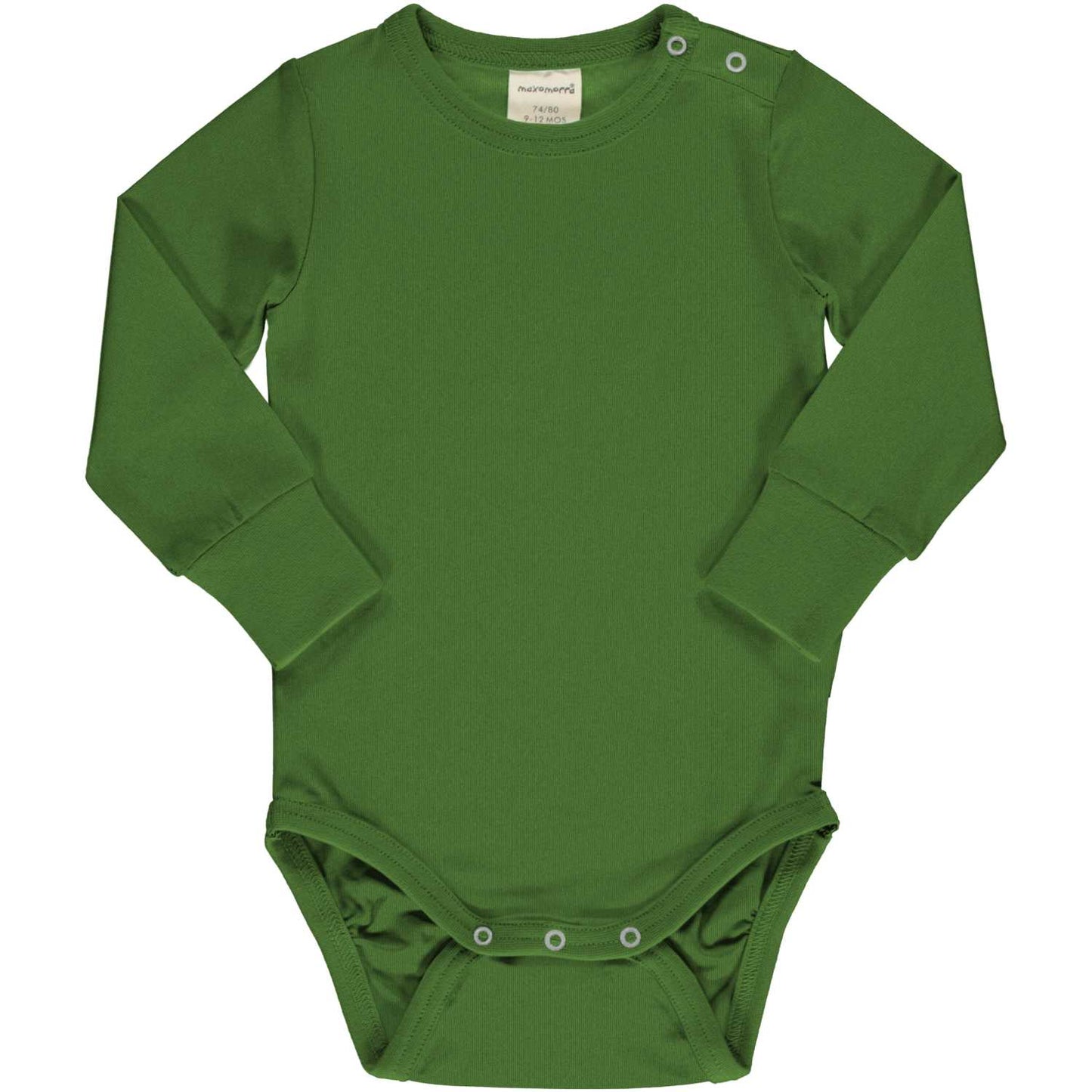 Maxomorra Body langarm, solid green
