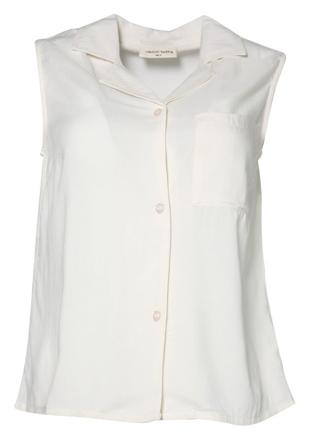 About Betty Bluse ärmellos, White