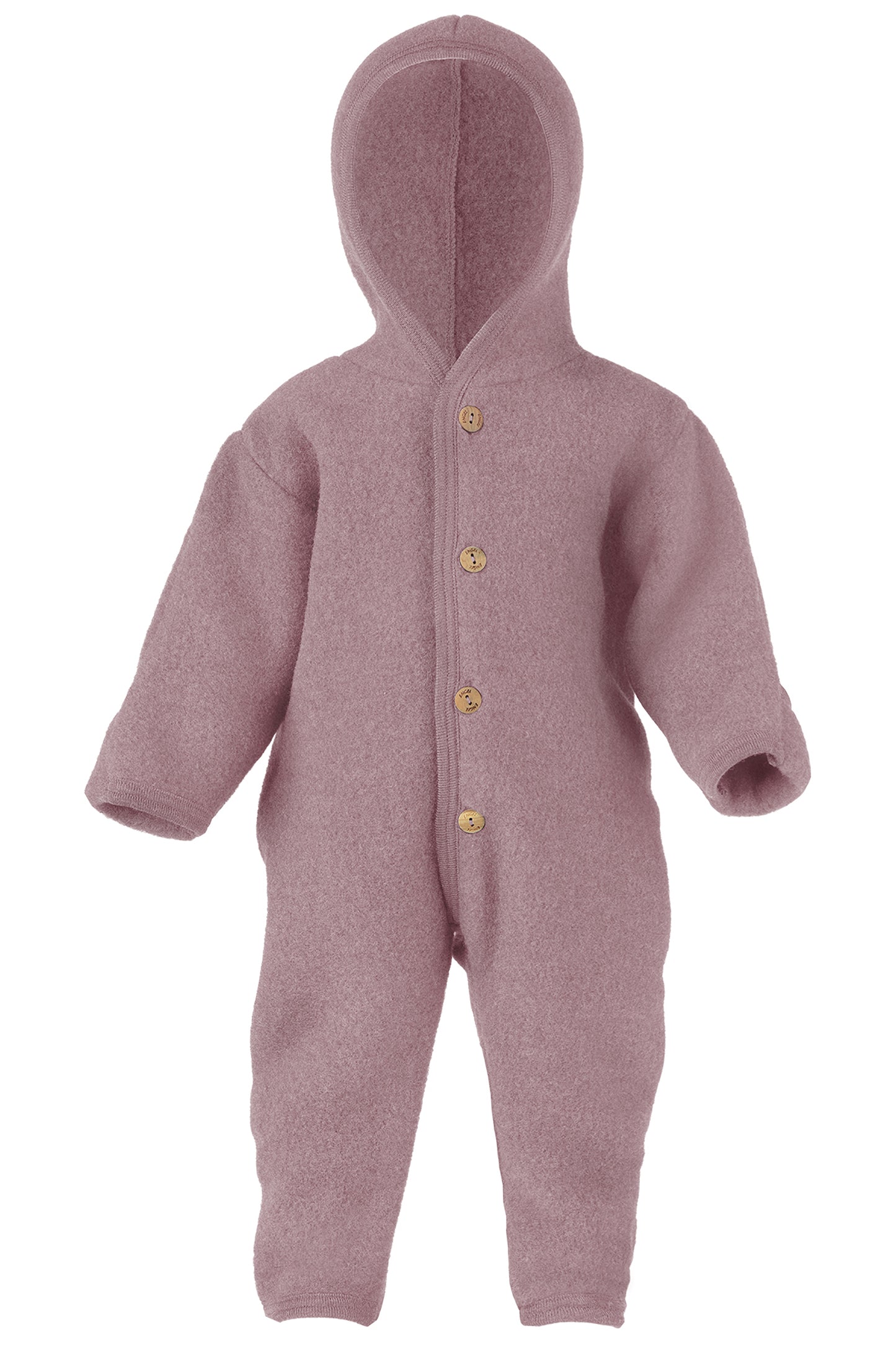 Engel Natur Baby-Overall Wollfleece, Rosenholz melange