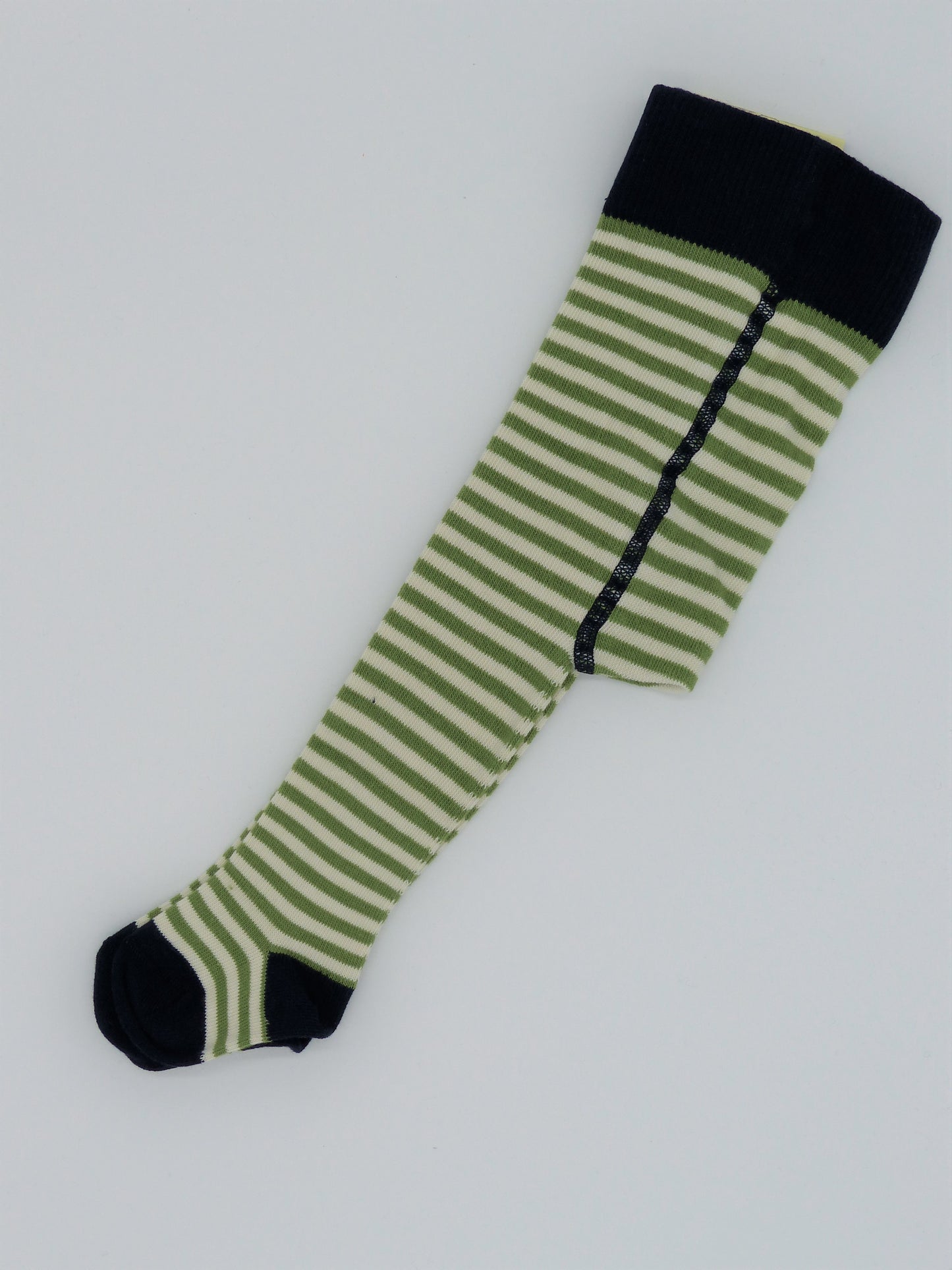 Grödo Bio Baby-Strumpfhose Ringel, grün/natur