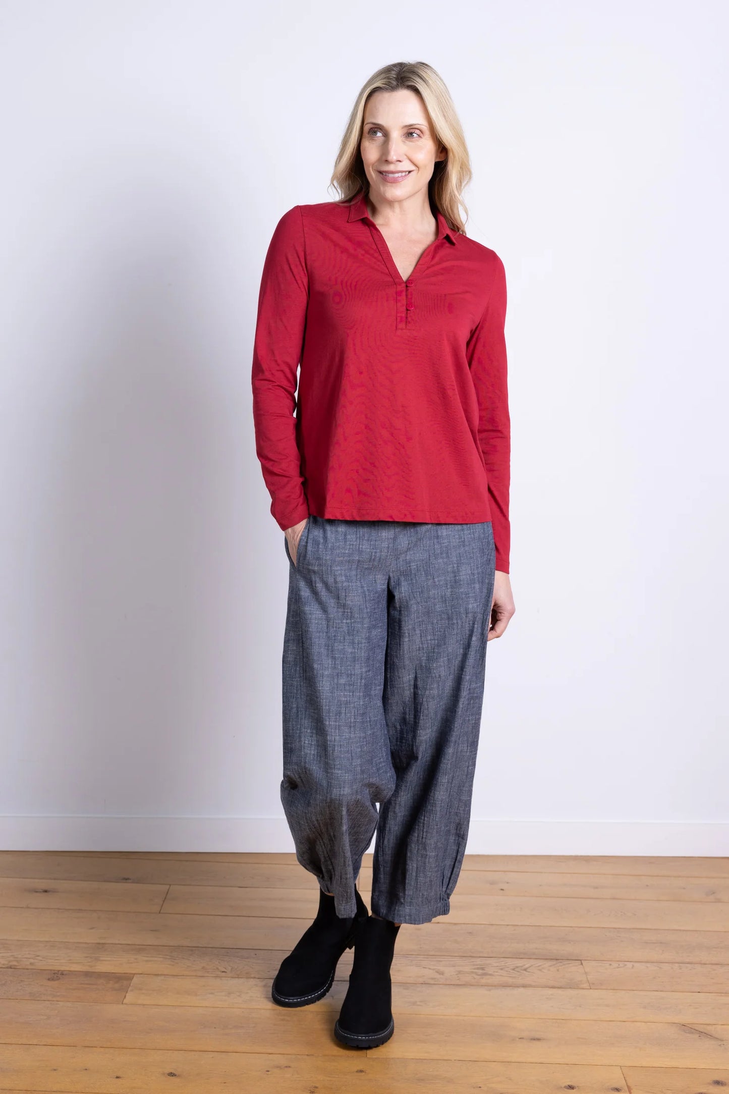 nomads Jersey-Bluse, Rot