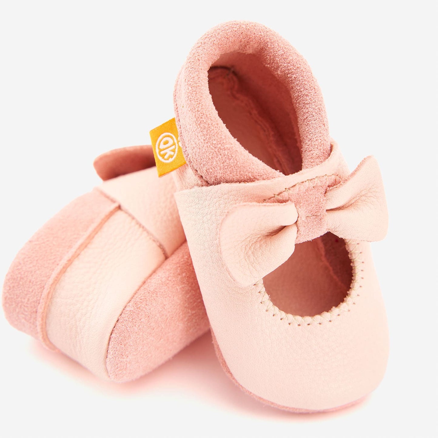 Orangenkinder Lederpuschen Ballerina rosé