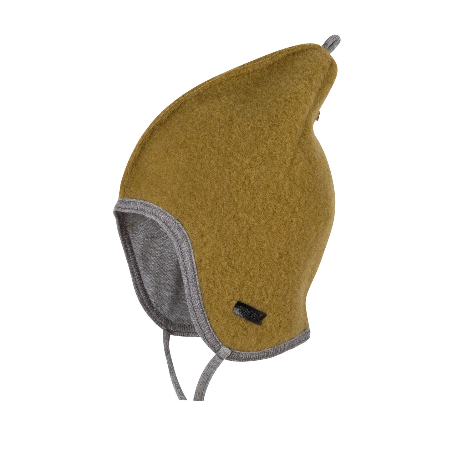 PurePure Babymütze Zipfel Wollfleece, Schilf