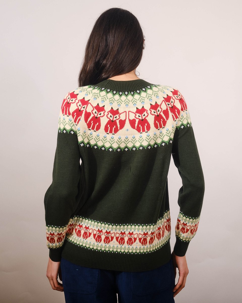 Pretty Vacant Strickpulli Fox, Dark Green / 8