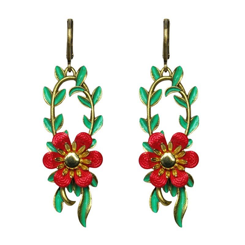 Urban Hippies Ohrringe Prosper, S.green/Red