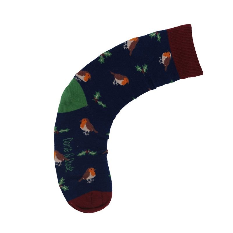 Bambus-Socken Navy Robin