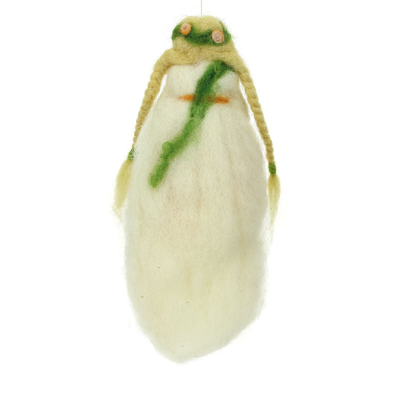 Anhänger Schneeweißchen Wollfilz