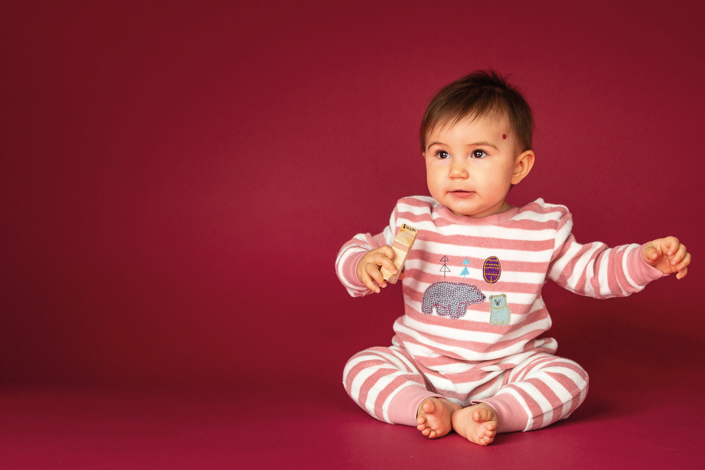 Sense Organics Baby Schlafanzug Frottee Viktor, Eisbär