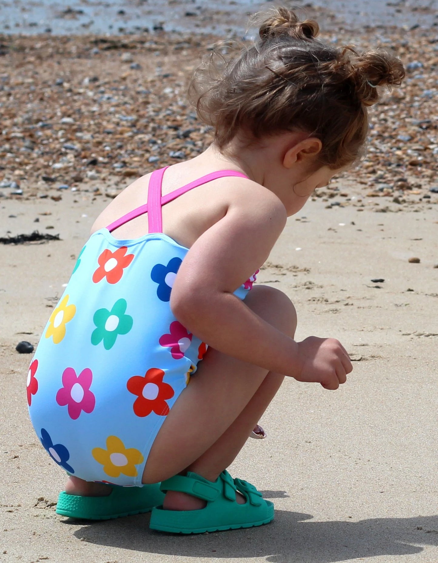 Toby Tiger Badeanzug Regenbogenblumen