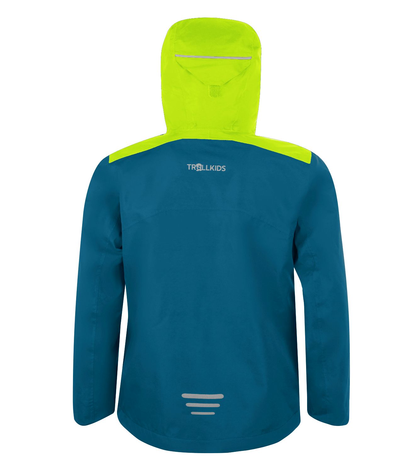 Trollkids Regenjacke Bergen, petrol/lime