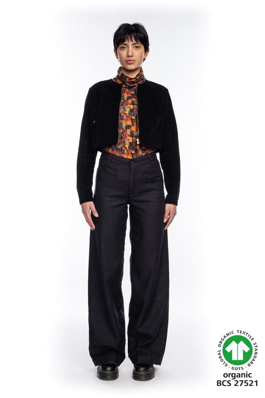 Ato Berlin kurze Breitcordjacke Celine, schwarz