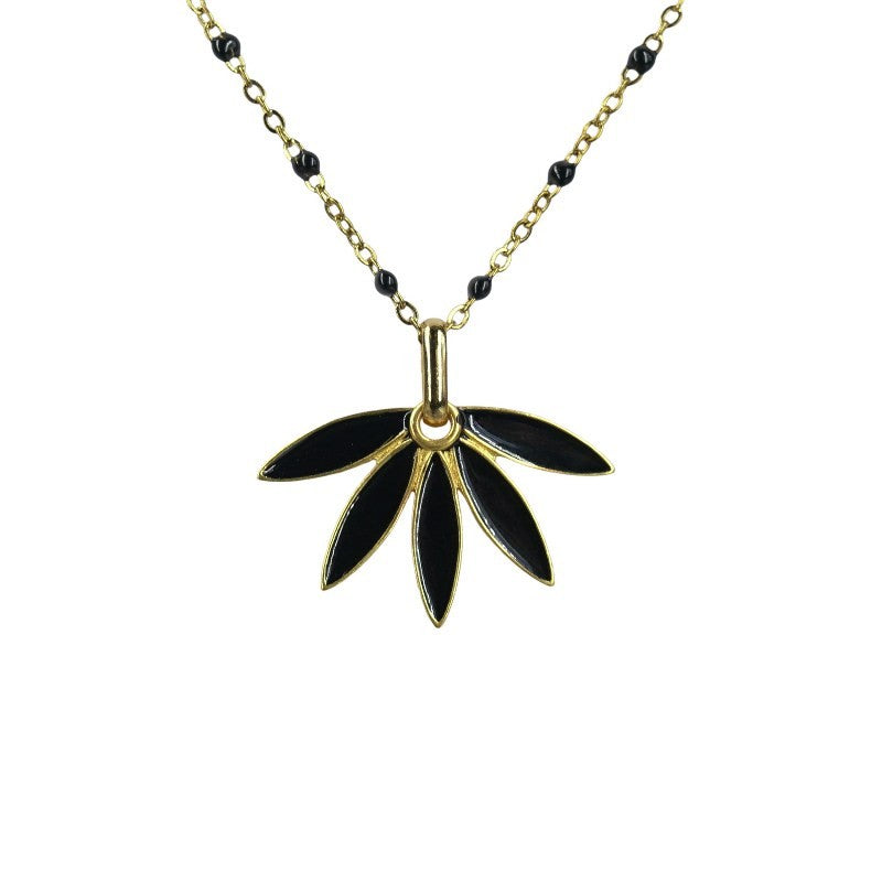 Urban Hippies Halskette Gemma, Schwarz/Gold