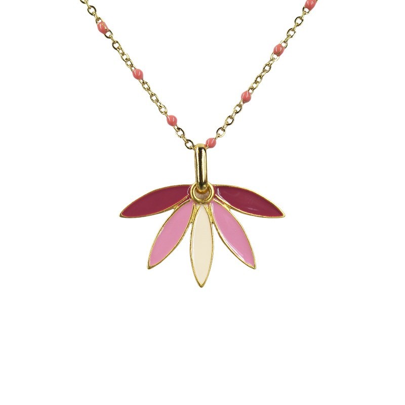 Urban Hippies Halskette Gemma, Mauve/Gold