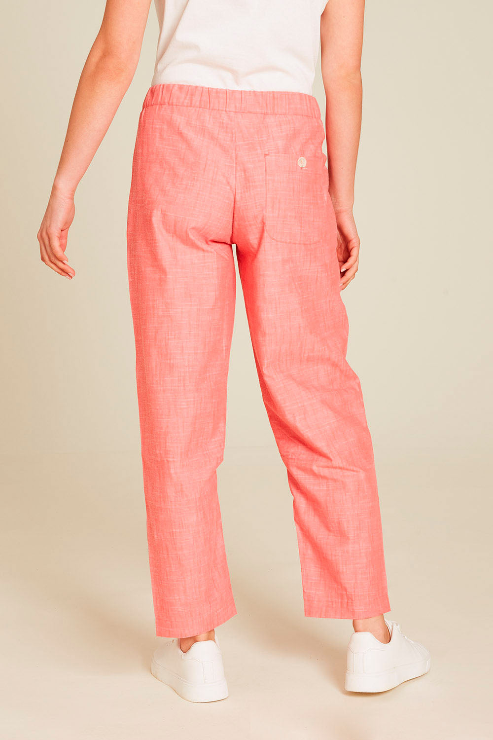 Tranquillo Jogger Leinenoptik, coral