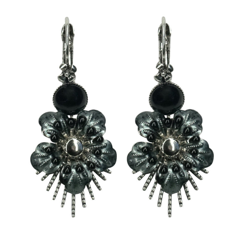 Urban Hippies Ohrringe Rajo, Grey/Black