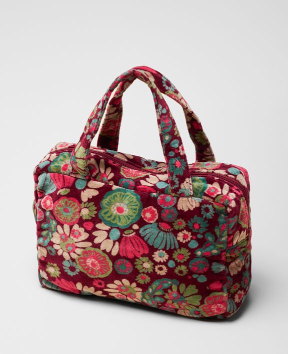 Les Touristes Samttasche klein, TEG018, Molly burgundy