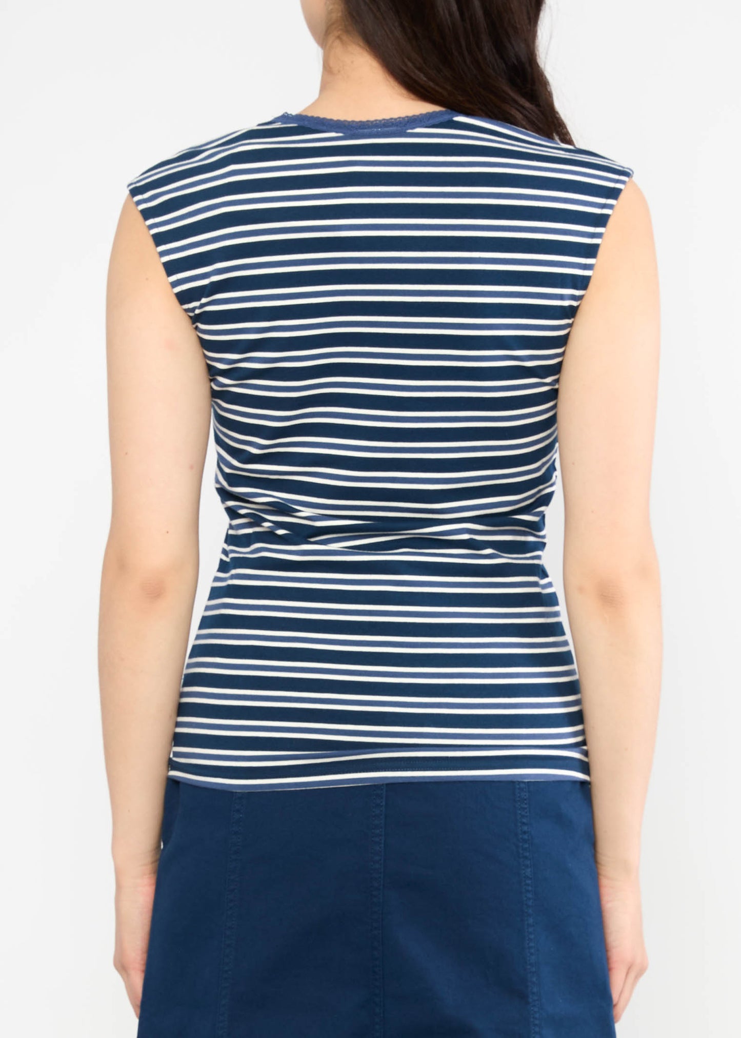 Blutsi Top Let Romance Rule, stripes blue