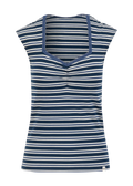 Blutsi Top Let Romance Rule, stripes blue