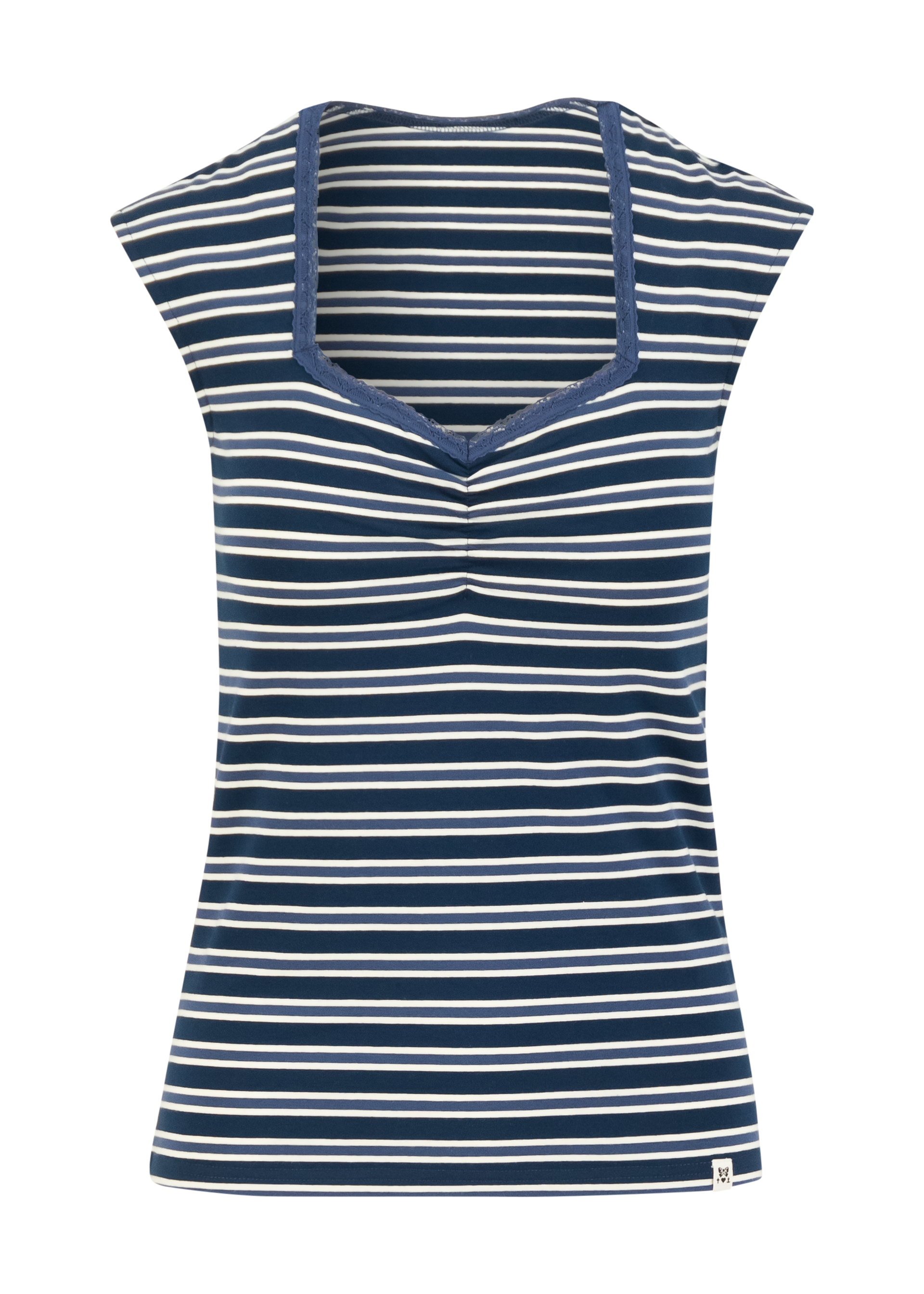 Blutsi Top Let Romance Rule, stripes blue