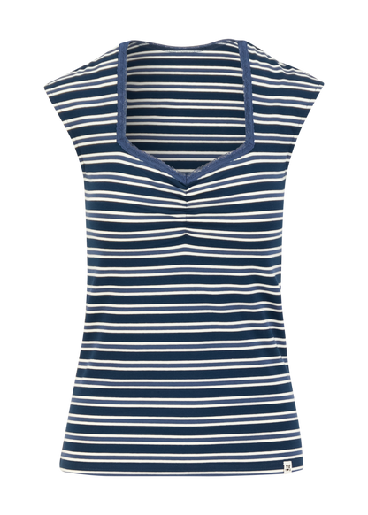 Blutsi Top Let Romance Rule, stripes blue
