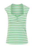 Blutsi Top Let Romance Rule, stripes green