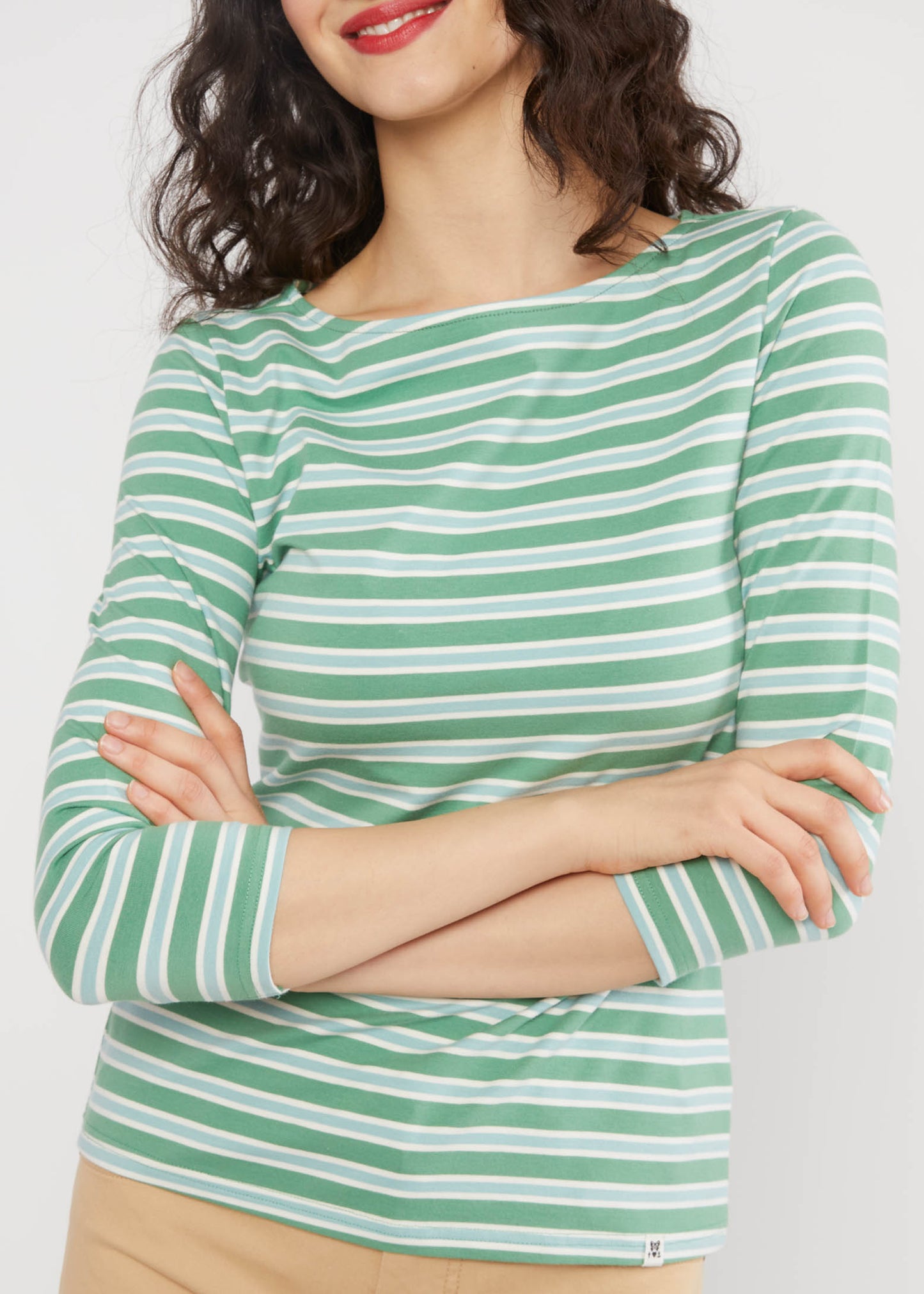 Blutsi Shirt Oh Marine, stripes green
