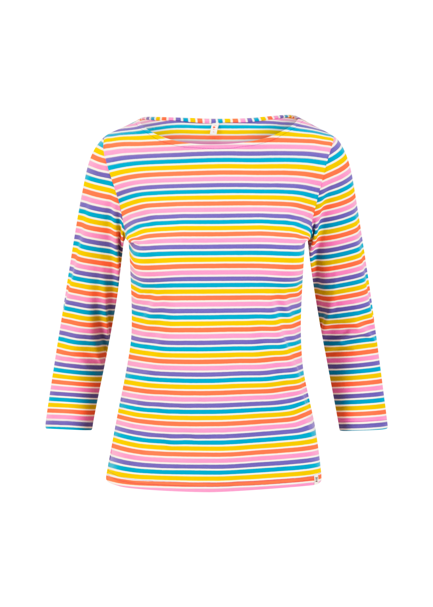 Blutsi Shirt Oh Marine, coral rainbow stripes