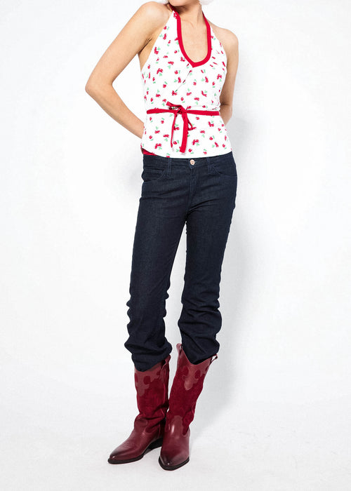 Blutsgeschwister Top Ma Chérie, cherry print memory