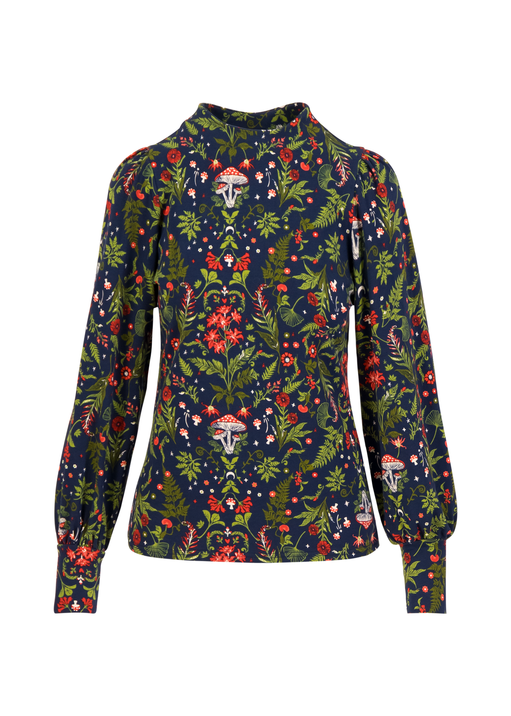 BG Jerseybluse Whimsical Delight, dreamy mushroom carpet