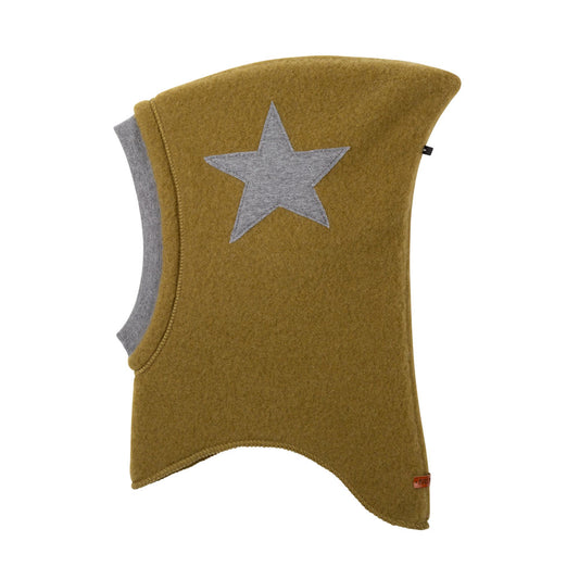 PurePure Schlupfmütze Wollfleece Stern, Schilf