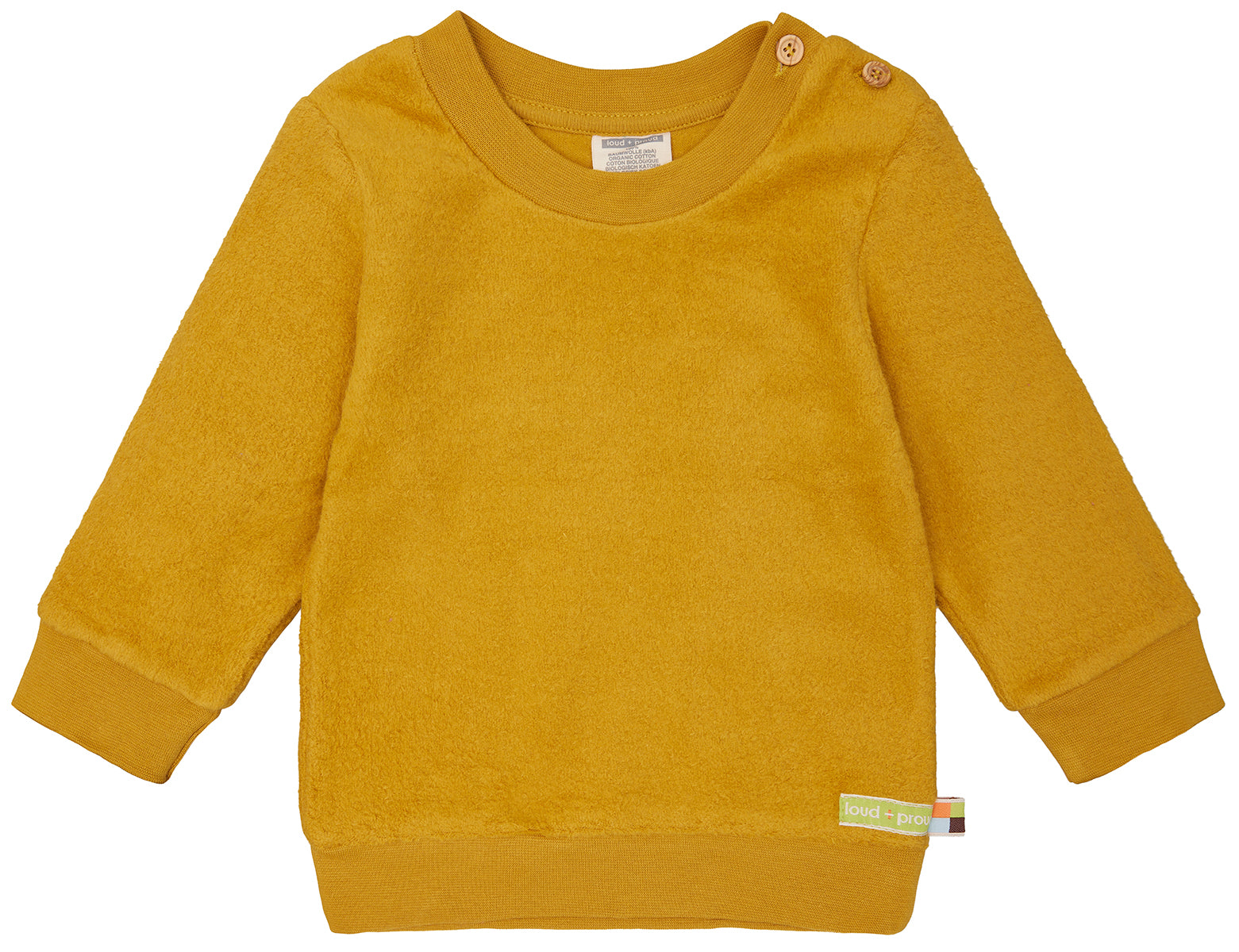 Loud+Proud Pulli Baumwollfleece, Curry