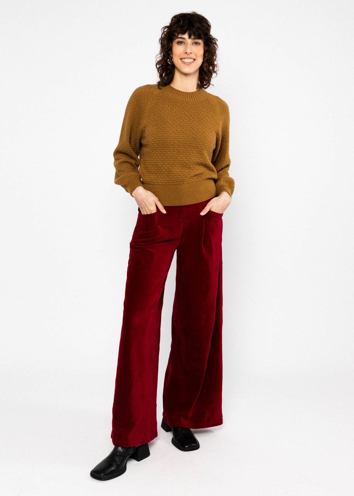 Blutsgeschwister High-Waist-Hose Soft and Fitted, bussi baby red