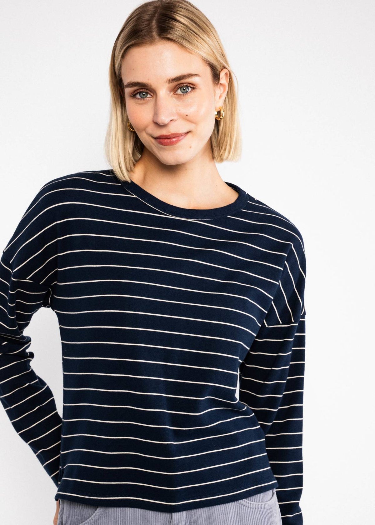 BG Shirt Rainbow Crew, blue line