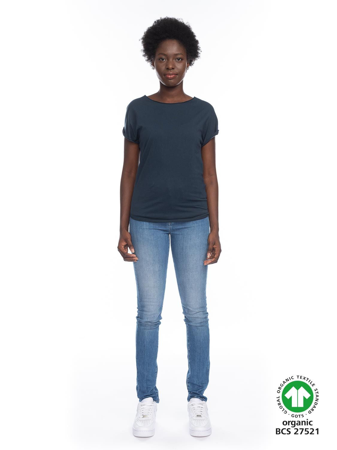 Ato Berlin Damen T-Shirt Cleo, Dunkelblau