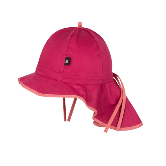 PurePure Sonnenhut mit Krempe, Nackenschutz und UV-Schutz, Magenta