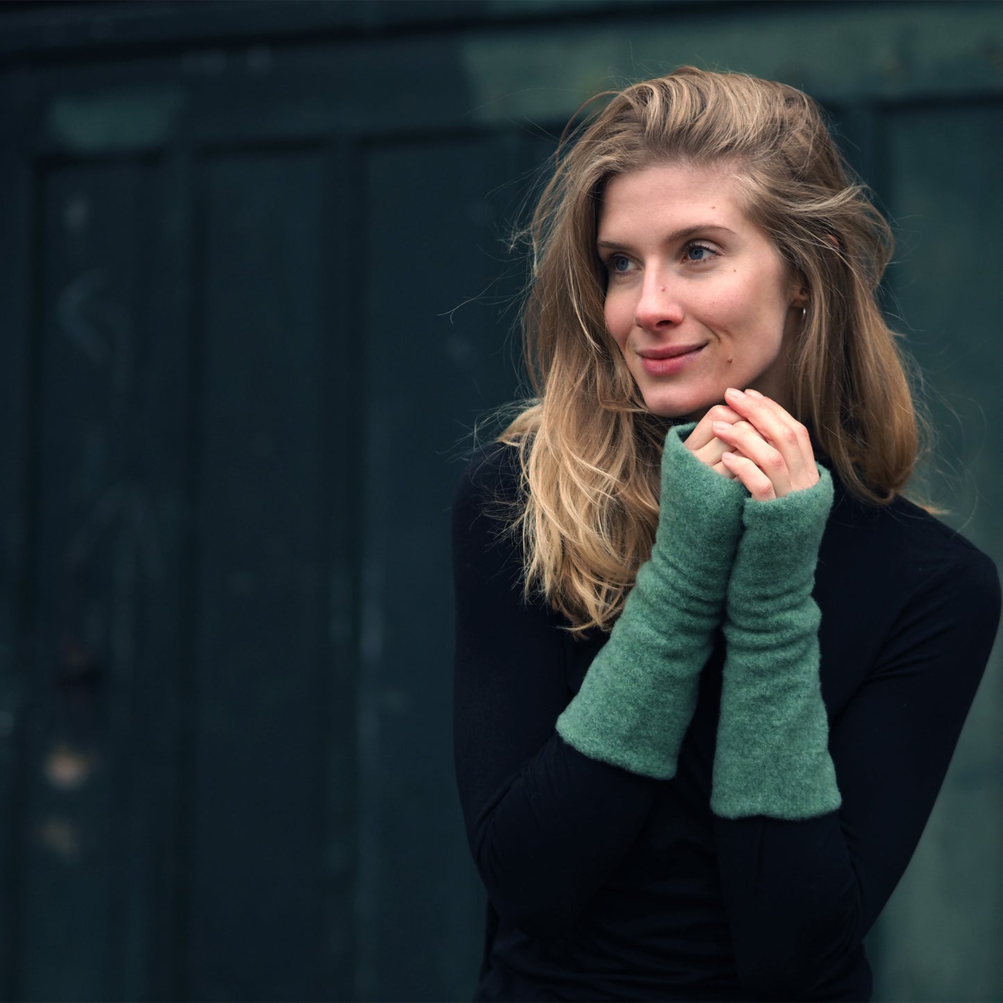 Reiff Armstulpen Wollfleece, Salbei