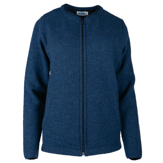 Reiff Damen Krepp-Jacke Nici, Wolle, Marine
