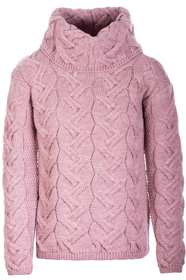 Rollkragenpulli Merino superweich, altrosa