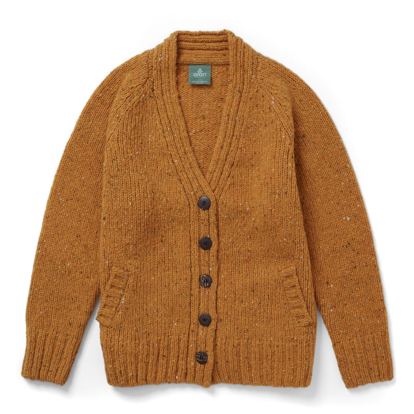 Wolljacke Donegal Tweed, Ocker