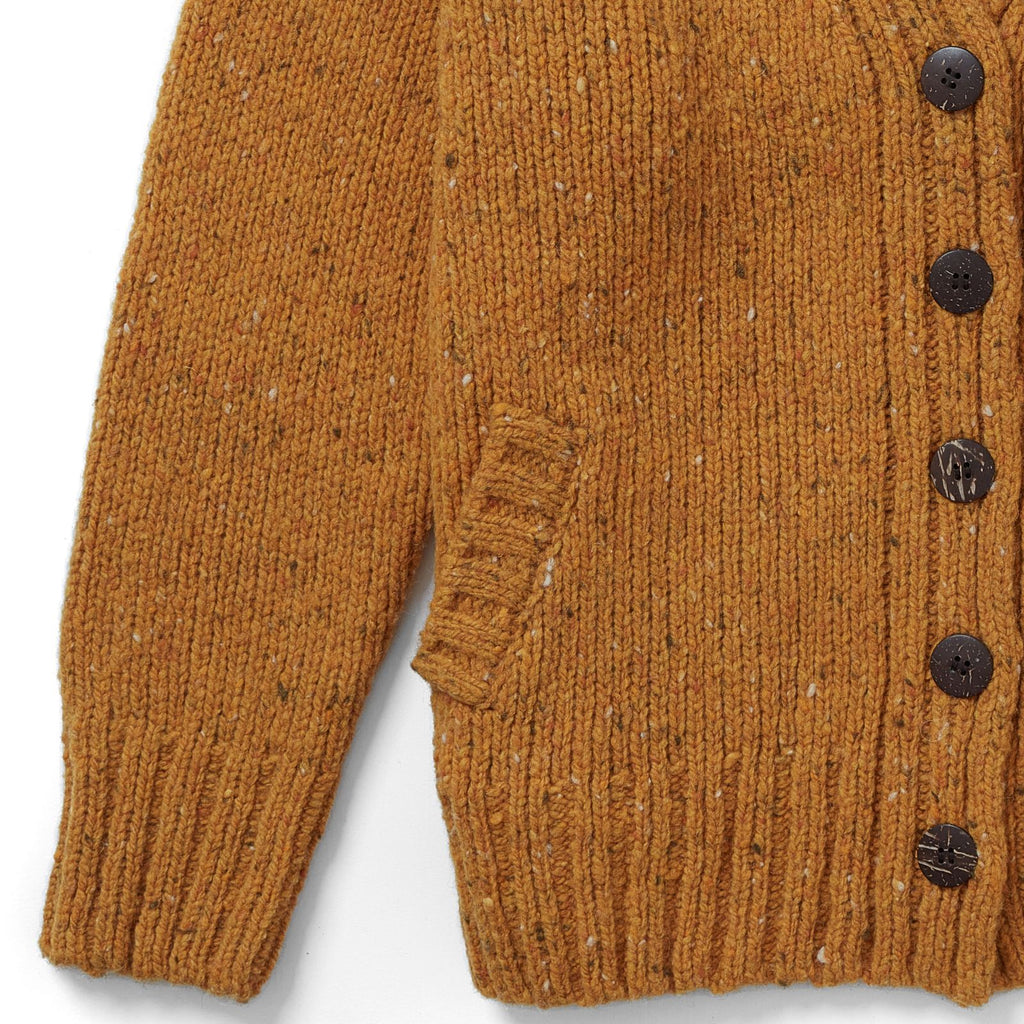 Wolljacke Donegal Tweed, Ocker