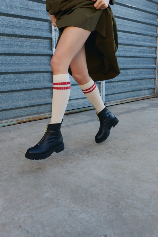 Jutelaune Boyfriend Socks, Red