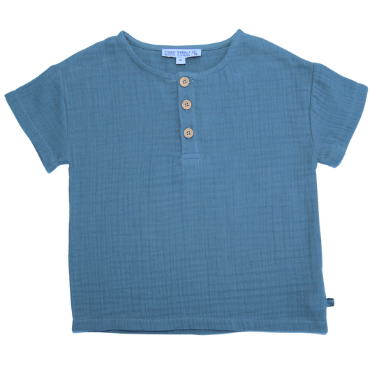 Enfant Terrible Musselin-Shirt, steel blue