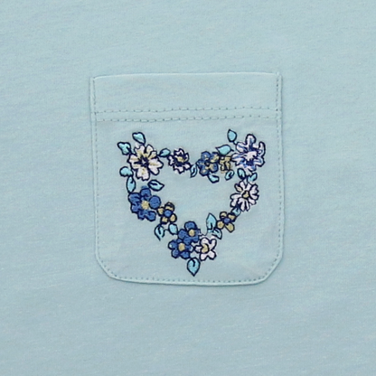 Enfant Terrible Top Stickerei, PaleTurqu.