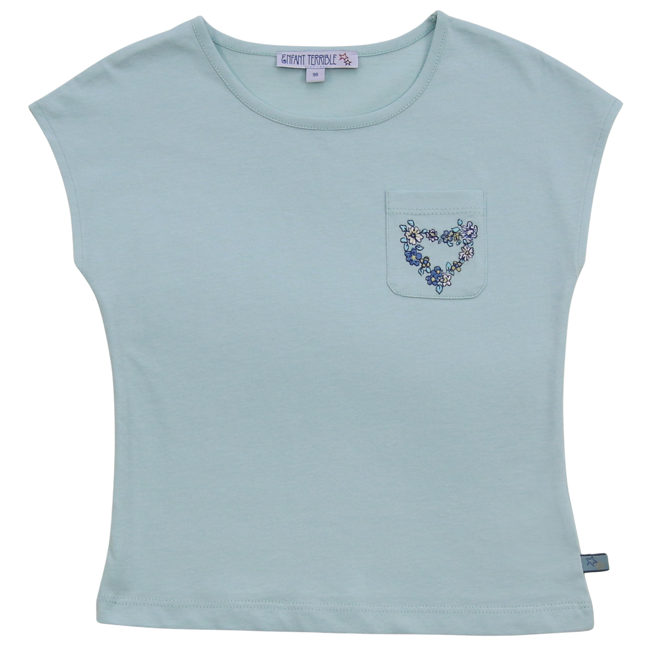 Enfant Terrible Top Stickerei, PaleTurqu.