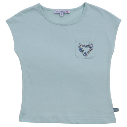 Enfant Terrible Top Stickerei, PaleTurqu.