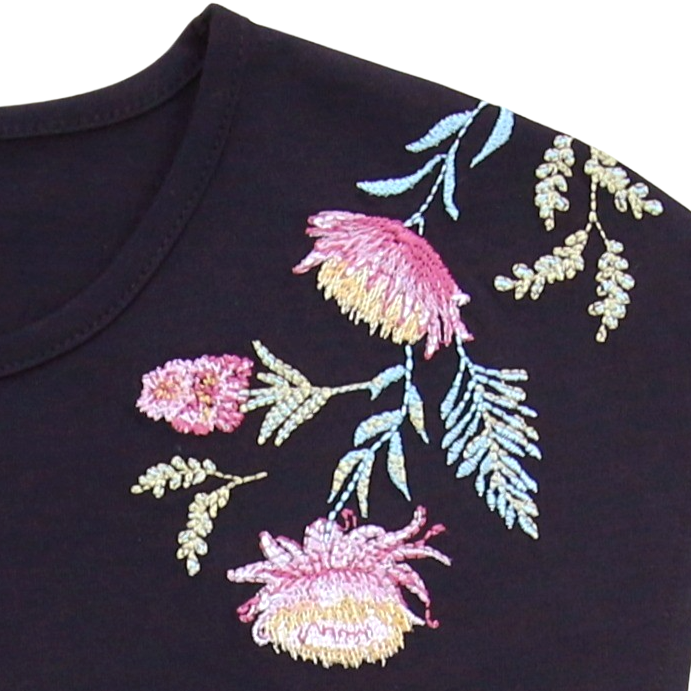 Enfant Terrible Top Stickerei, Black